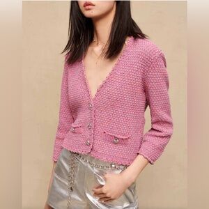 Maje knit effect cardigan size 1
